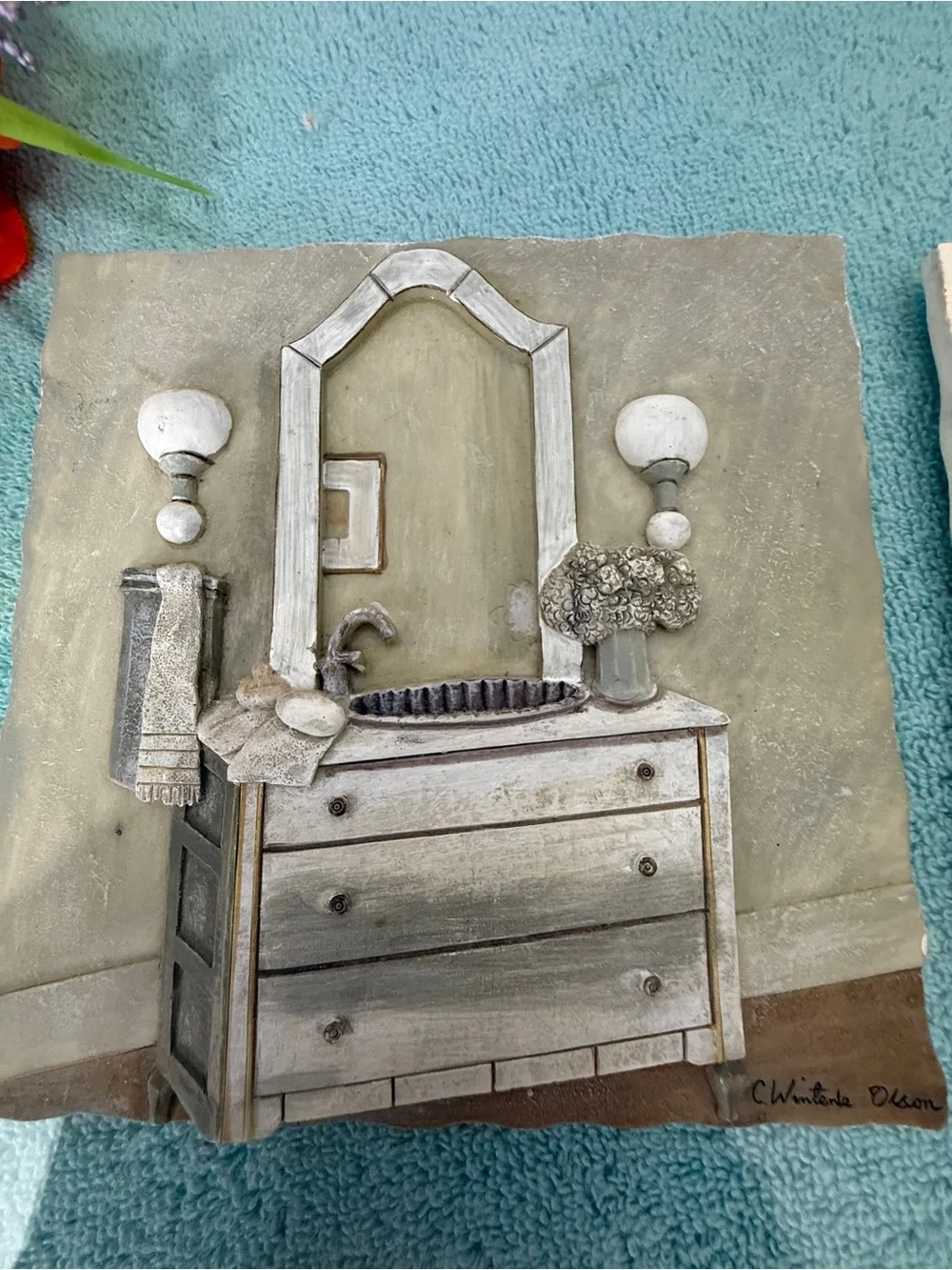 Coastal Neutral Bathroom Wall Art Pair in Beige and Cream - Unbranded
